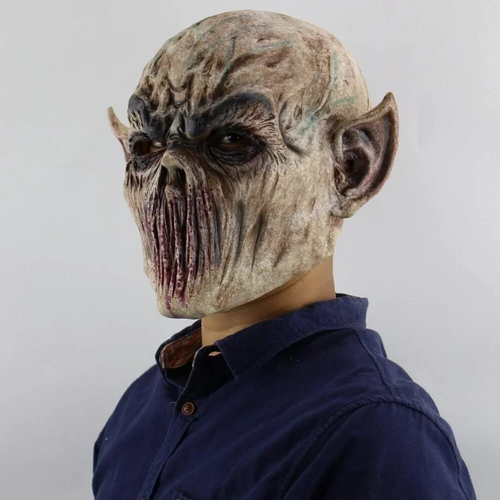 🆕 Scary Halloween Terror Ghost Devil Mask Biochemical Alien Zombie Caps Mask